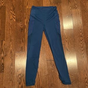 Royal blue lululemon leggings size 4 with mesh siding
